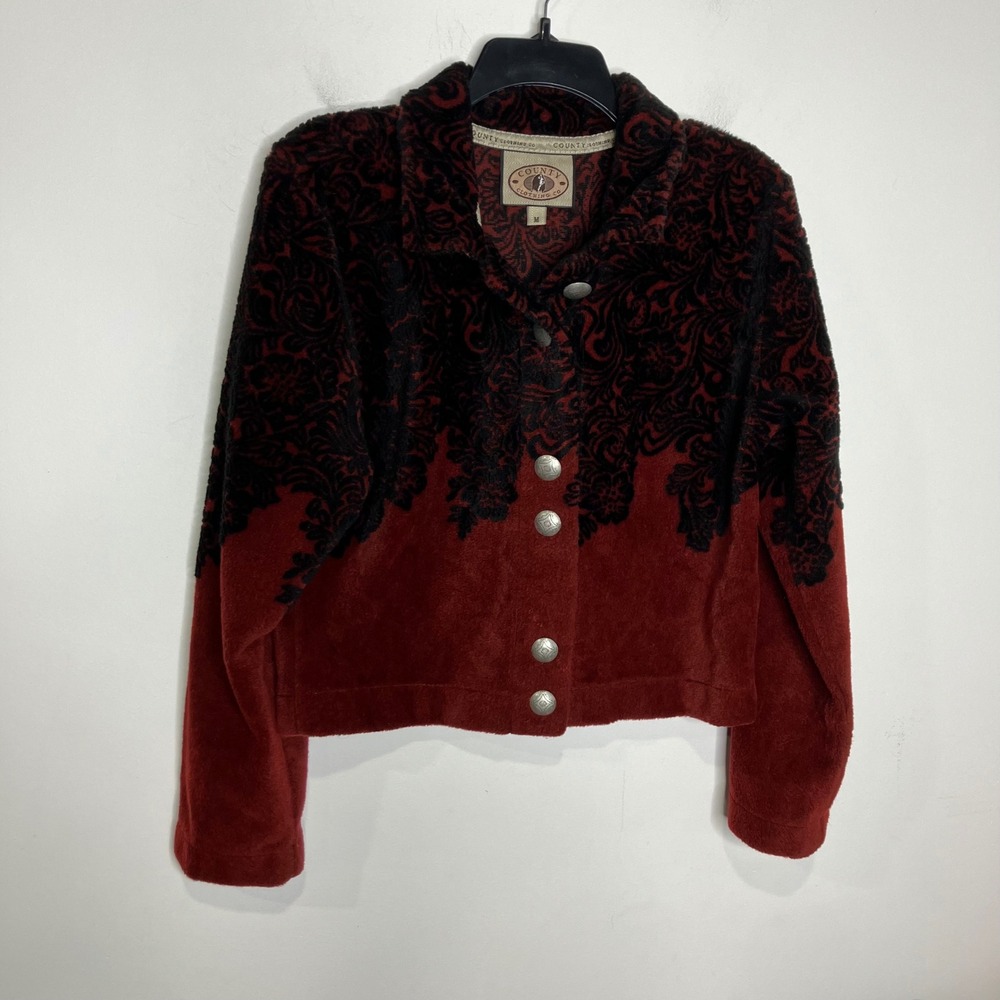 Vintage County Clothing Company fuzzy jacket women's‎ size medium cozy winter